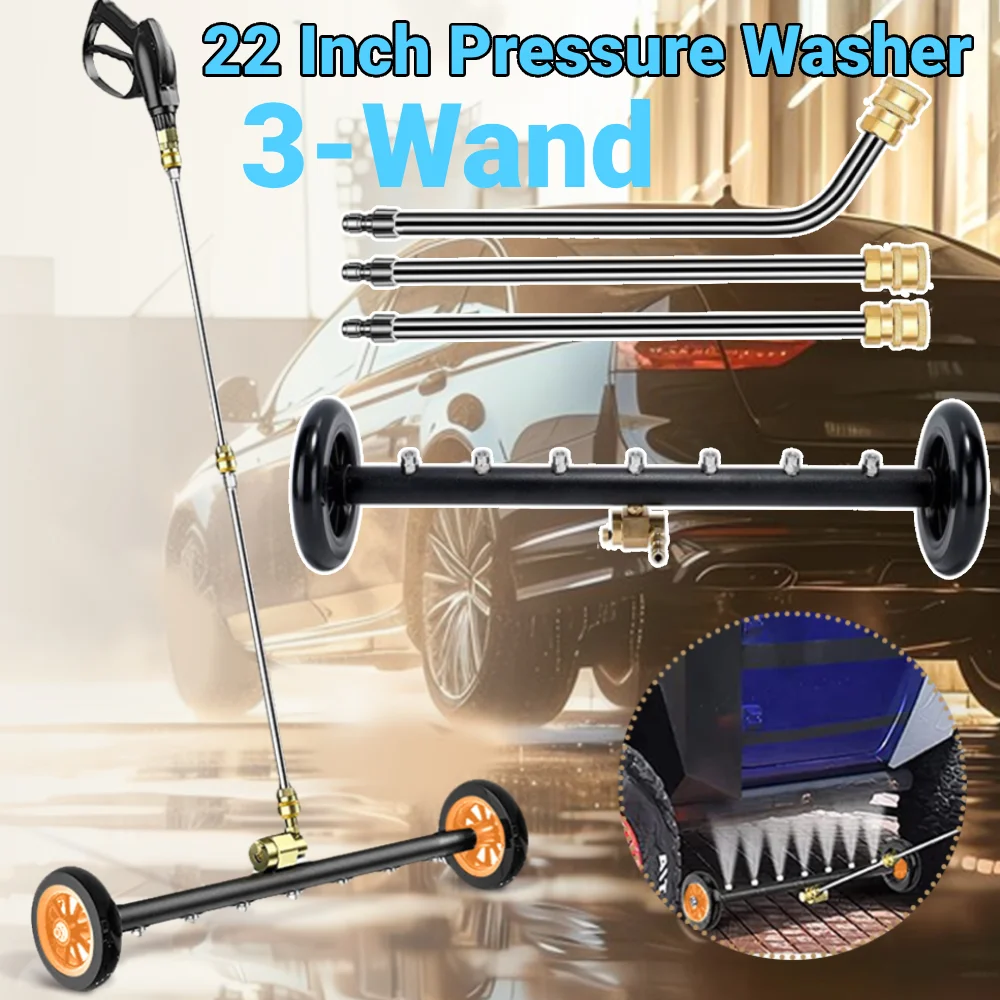 

22-дюймовая мойка высокого давления, водяная метла, быстроразъемный разъем 1/4, мойка шасси автомобиля, локомотив, нижняя водяная метла, чистка днища