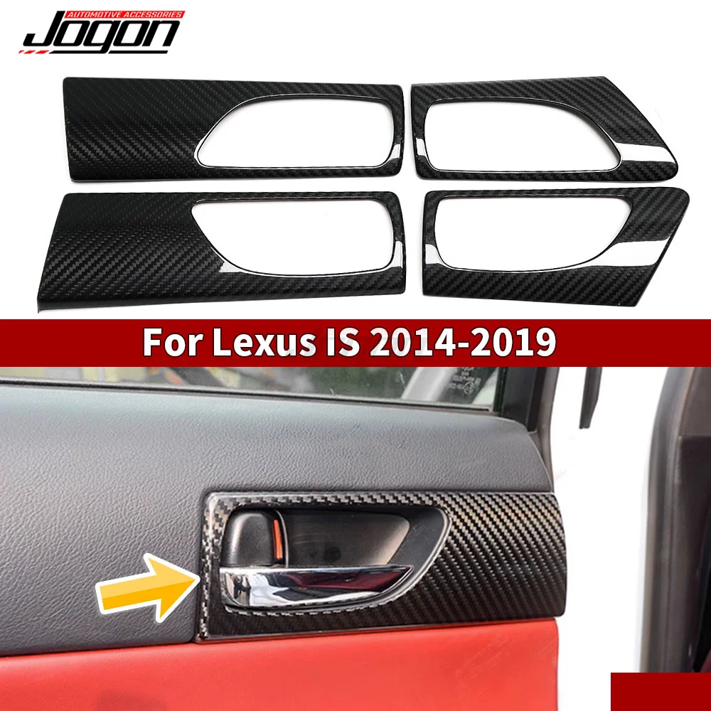 

100% Carbon Fiber Car Interior Accessories For Lexus IS250 IS300h IS350 F Sport 2014-2018 Inner Door Handle Cover Panel Strip