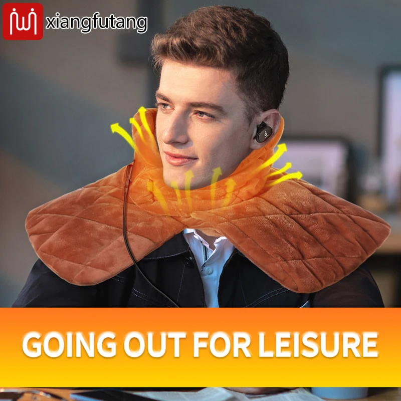 ألياف الكربون التدفئة الرقبة أدفأ يخفف من داء الفقار عنق الرحم تصلب الرقبة يدفأ الاسترخاء الرقبة مناسبة للمكتب في الهواء الطلق