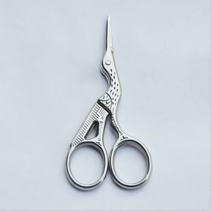1Pcs Retro Classic Gold Stork Sewing Scissors Trimming Craft Gold Sewing Crane Tailor Handicraft Tool