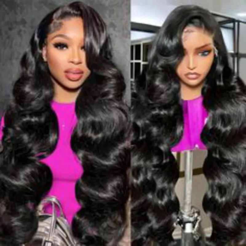 13x6 Hd Lace Frontal Wig Body Wave 250 Density Human Hair Wig 40 46 50 Inch Loose Water Wave Lace Front Wig Preplucked For Women