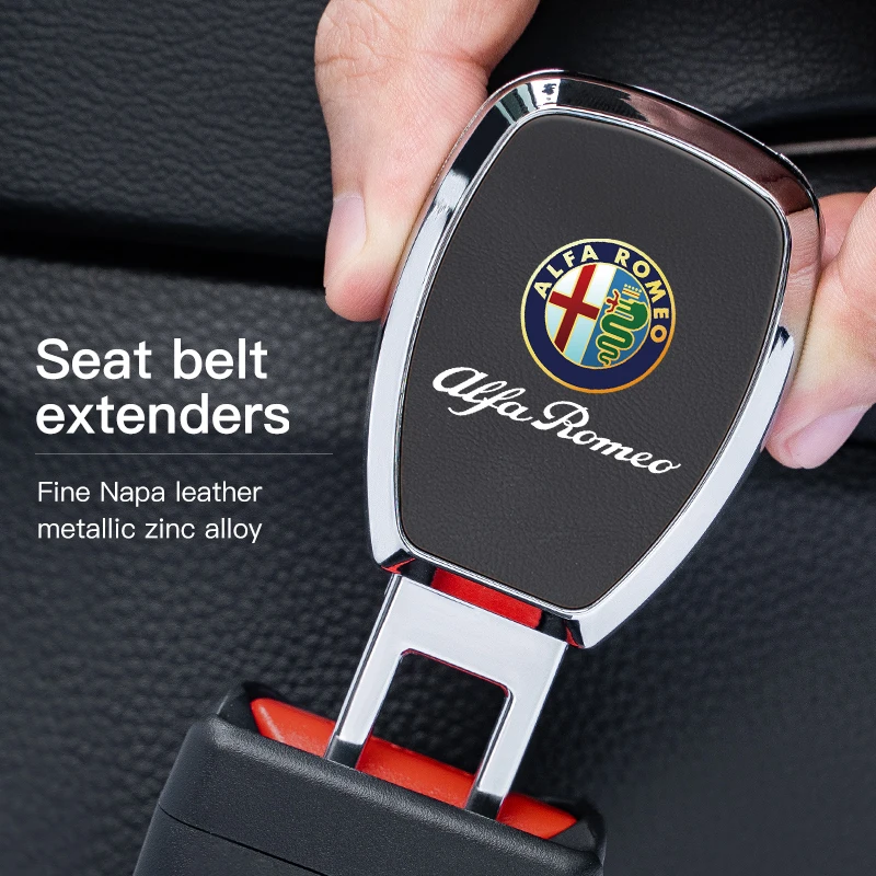 Car Seat Belt Extender Plug Clip Lock Buckle Accessories For Alfa Romeo Giulia Stelvio Giulietta 156 159 147 Mito Tonale Brera D