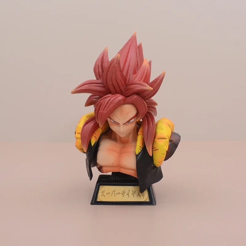 

17cm Dragon Ball Goku Super Saiyan 4 Bust Anime Action Figure Model Statue Collection Desktop Decoration Ornament Toys Boy Gifts