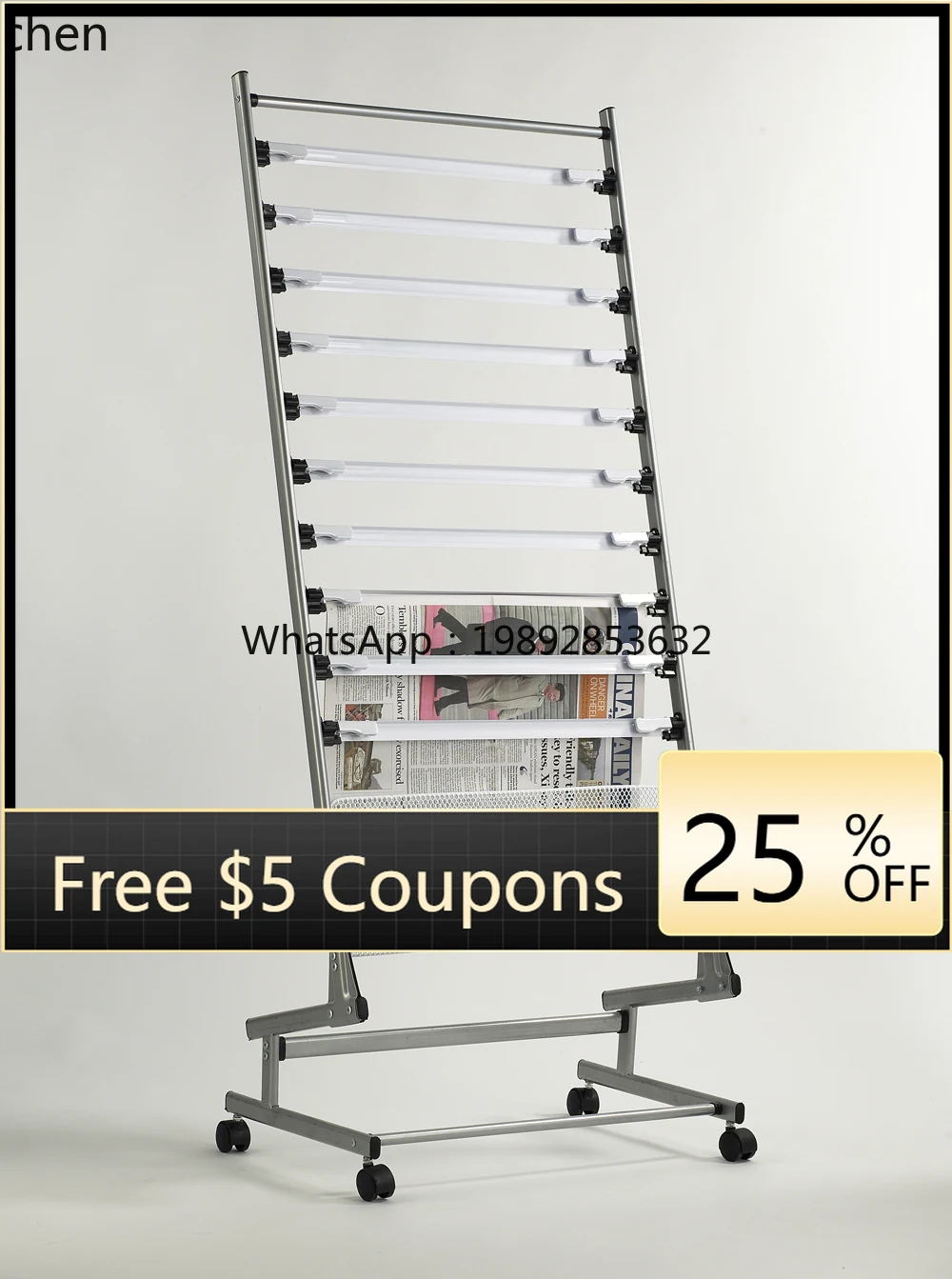 jornais-journaux-livres-et-magazines-support-publicite-alliage-d'aluminium-fer-multicouche