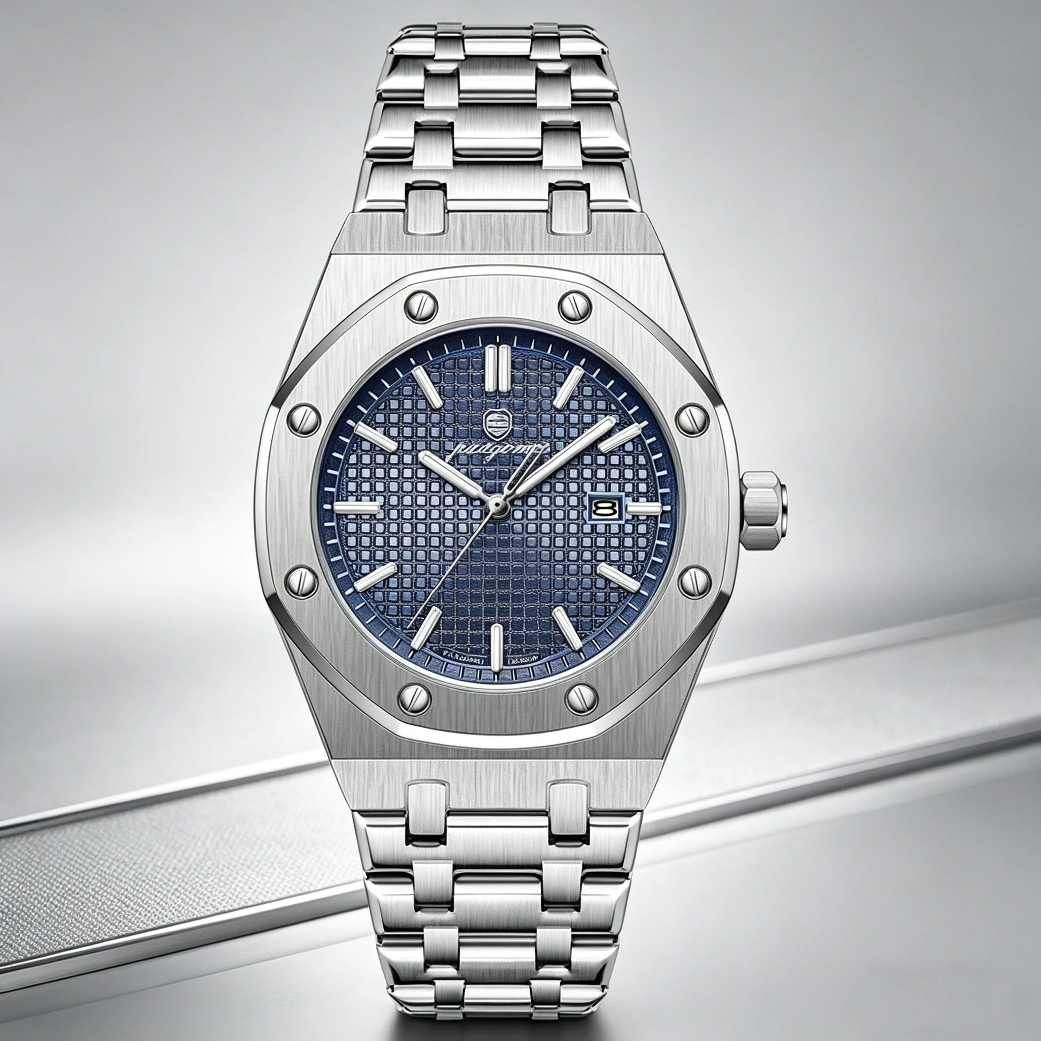 Reloj de pulsera PAAZOMU de lujo para hombre de negocios, Reloj luminoso resistente al agua con fecha para hombre, relojes de cuarzo de acero inoxidable a la moda para hombre