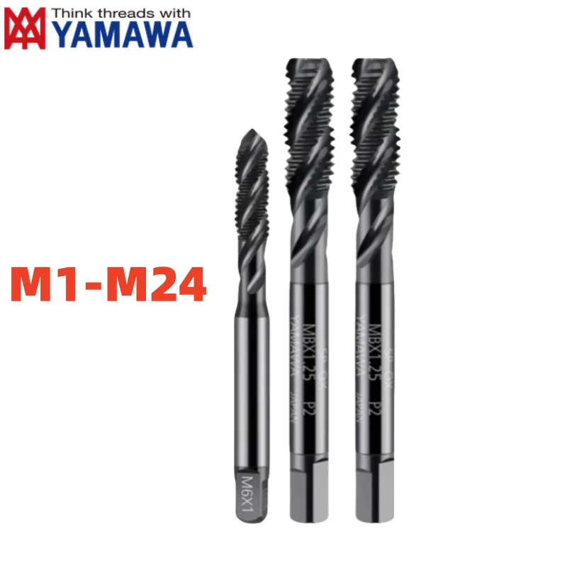

YAMAWA SP-OX INOX HSSE Standard Fine Spiral Fluted Tap M1M2M3M4M5M6M7M8M10M11M12M14M16M18M20M22M24 Thread Taps For Steel