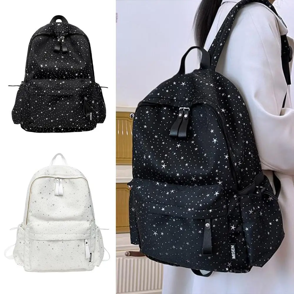 

Рюкзак из ткани Оксфорд INS с несколькими карманами и звездными узорами, школьная сумка, вместительный дорожный рюкзак для студентов
