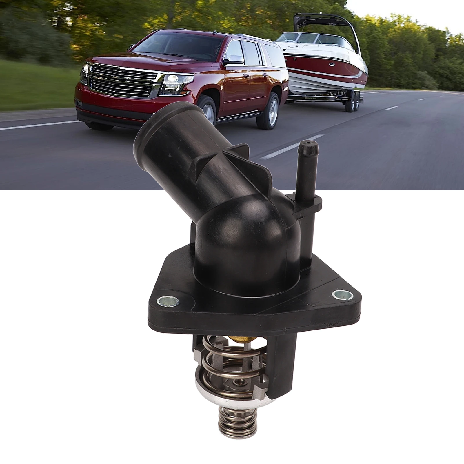 

Replacement for Car Engine Thermostat 12674639 Water Pump Outlet Assembly