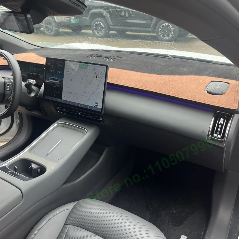 

Anti-slip Suede Leather Darsboard Mat For Xpeng P7+ Sun Protection Heat Insulation Car Interior Decoration Sunade Pad