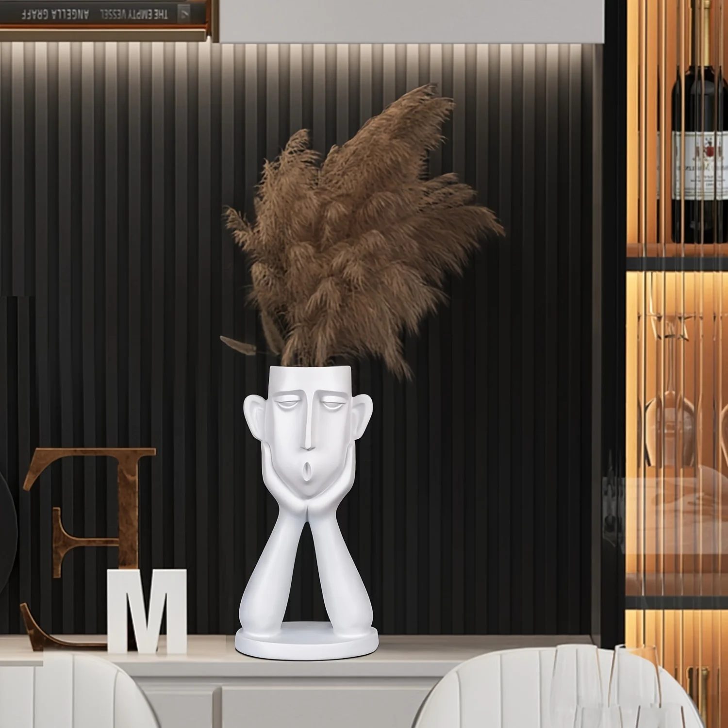 3-Piece Set Succulent Plant Basin Sculpture Decoration Abstract Handmade Statue, Used For Home 10.4 Inches High, Living Room,