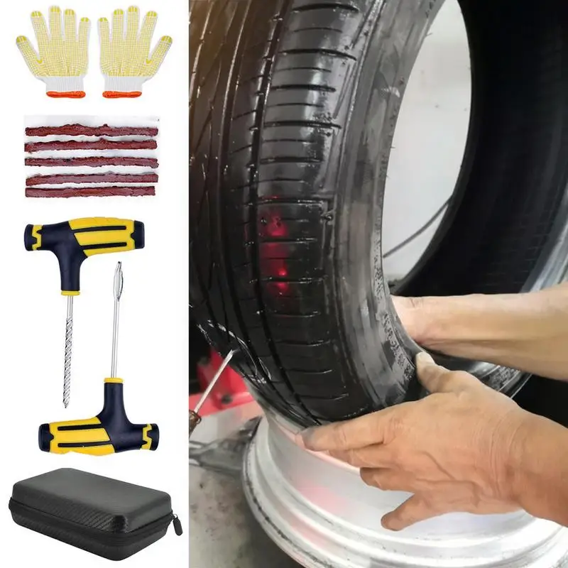 

Tire Repair Kit Car Tire Repair Kit Puncture Plug Tools Tyre Puncture Emergency Tubeless Tyre Puncture Repair Equipment For Cars
