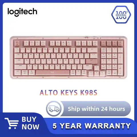 Nowa mechaniczna bezprzewodowa klawiatura Logitech K98S ALTO KEYS AI dostosowana klawiatura biurowa Bluetooth do gier