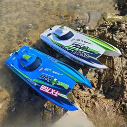RC Speedboat Toy High Speed Turbo Jet Speedboat 30km/h Brushless Electric Yacht Model Remote Control Racing Speedboat