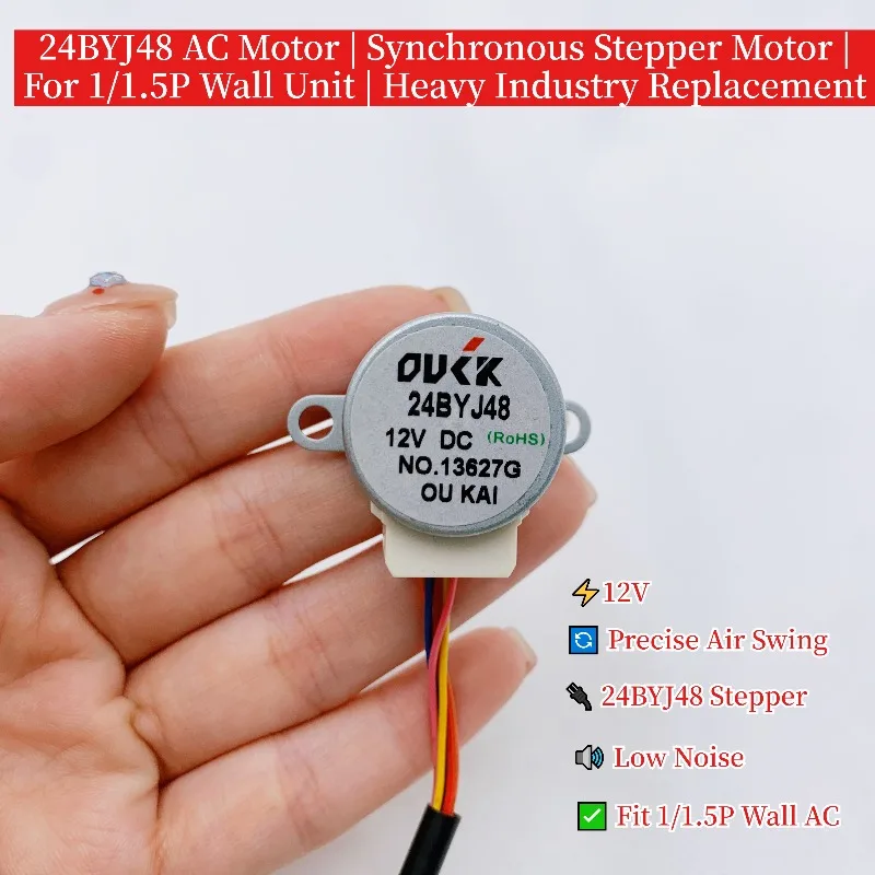 24BYJ48 Air Conditioner Stepper Motor for Heavy Industry 1/1.5P Wall Mount AC Swing Synchronous Motor