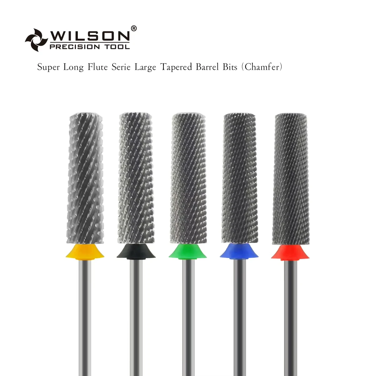 

WILSON Super Long Flute SerieLarge Tapered Barrel Bits (Chamfer)-Tools/Nails/Uñas Accesorios /Nail Accessories/Nail drill bits