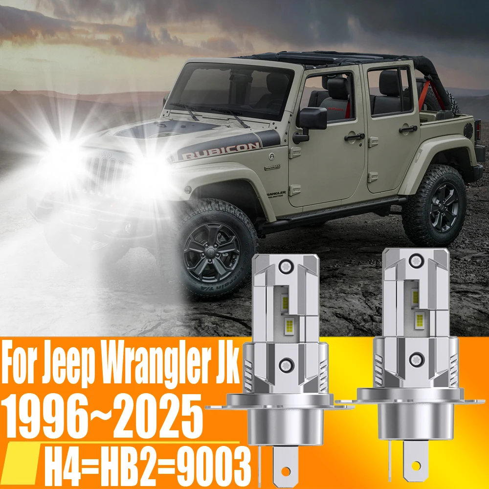 

H4 HB2 9003 Led Headlight Canbus No Error Car Bulb High Power White Fog Light Diode Lamp 12v 55w For Jeep Wrangler Jk 1996~2025
