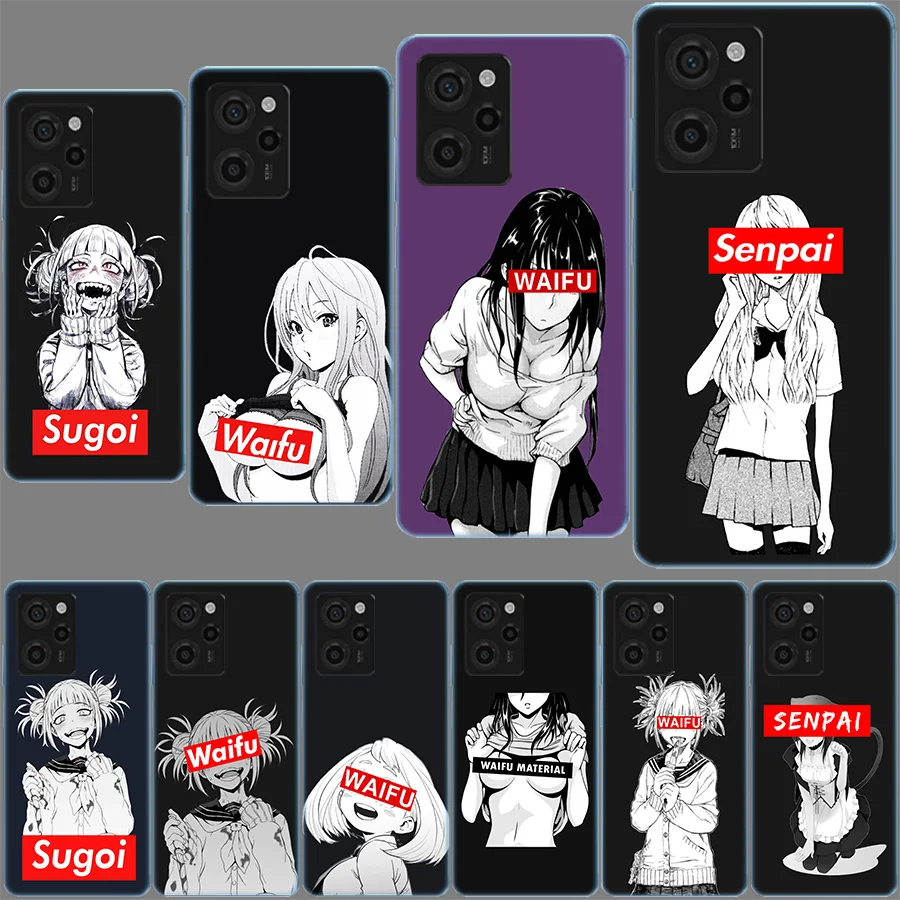 Sugoi Senpai Anime Waifu Case For Xiaomi Pocophone X5 M5S X3 F6 M5 X4 F4 GT F5 F3 F2 M3 F1 M4 X6 Pro Note 10 Lite TPU Soft Phon