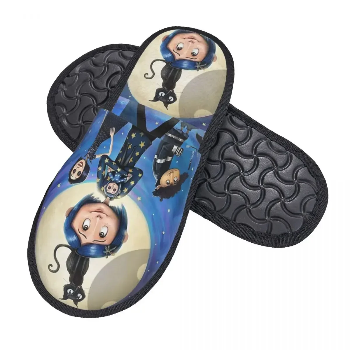 Halloween Horror Movie Coraline Cozy Scuff With Memory Foam Slippers Women Spa House Shoes