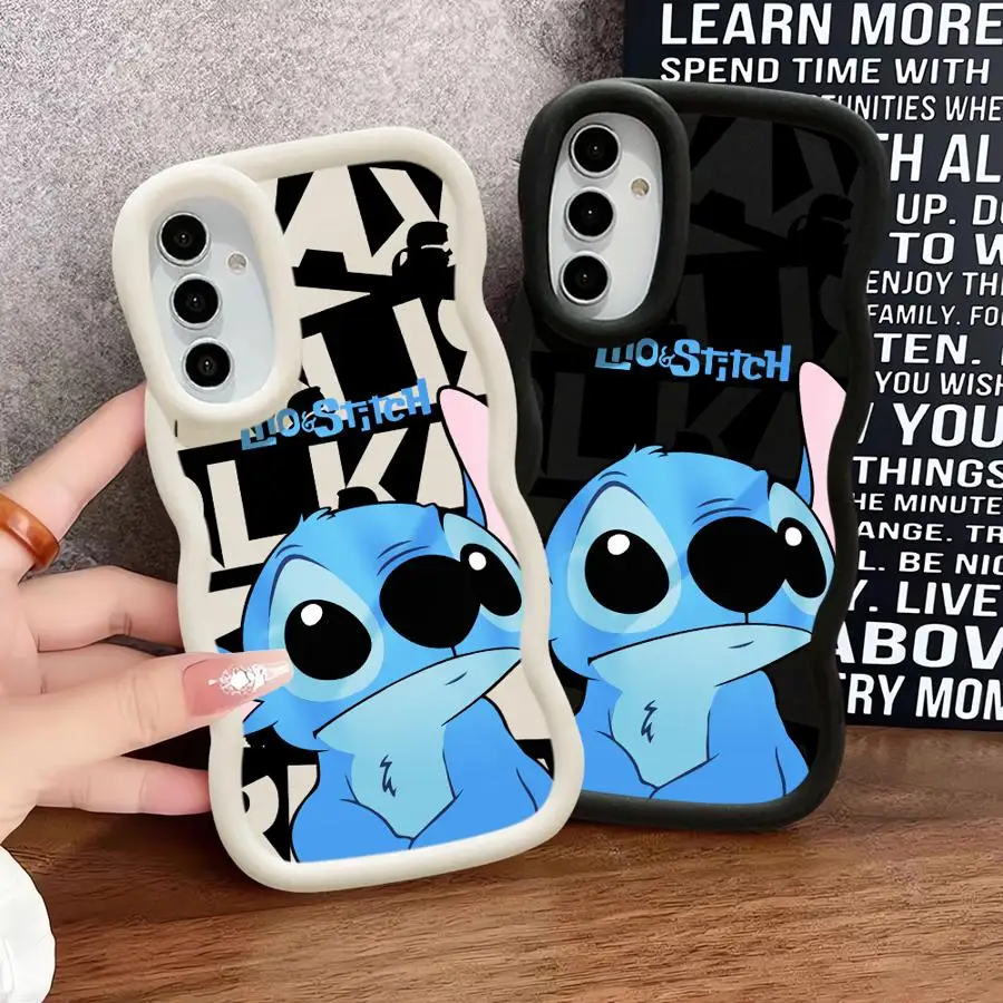 

Case for Samsung Galaxy A73 A55 A56 A04 A03 A20 A54 A02 A06 A05 A50 A51 Soft TPU Trendy Brand Disney Stitch