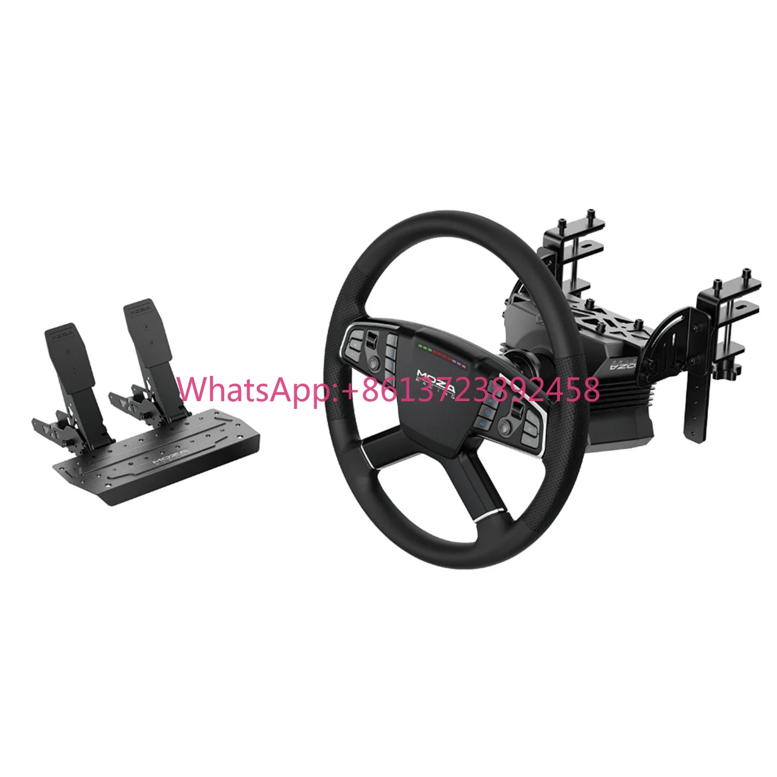 MOZA Trucking Bundle Set Includes MOZA R5 Base, TSW Wheel And SR-P Lite Dual Pedals, Table Clamp