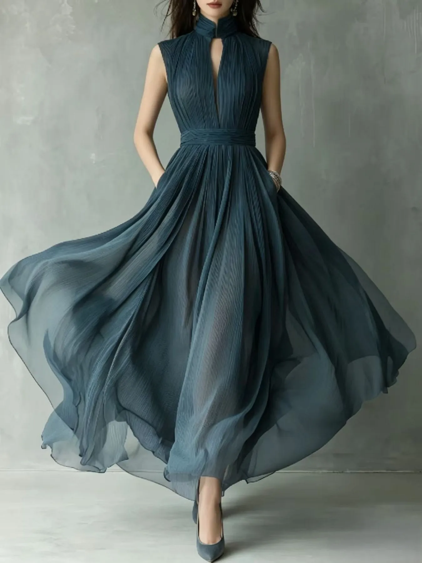 Schulterfreies, gerüschtes rotes Blumen-Maxikleid, romantisches, bodenlanges Boho-Kleid