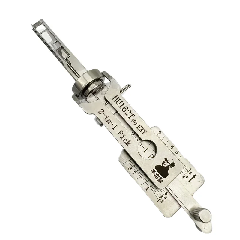 Lishi HU162T(9) EXT 2 in 1 Lock Pick Decoder Ignition Car Door Open for Volkswagen New Skoda Models Vertical Milling