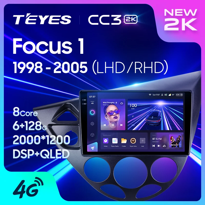TEYES CC3 2K Car DVD Player for  Focus 1 LHD RHD 1998 - 2005 Car Stereo Car DVD Player