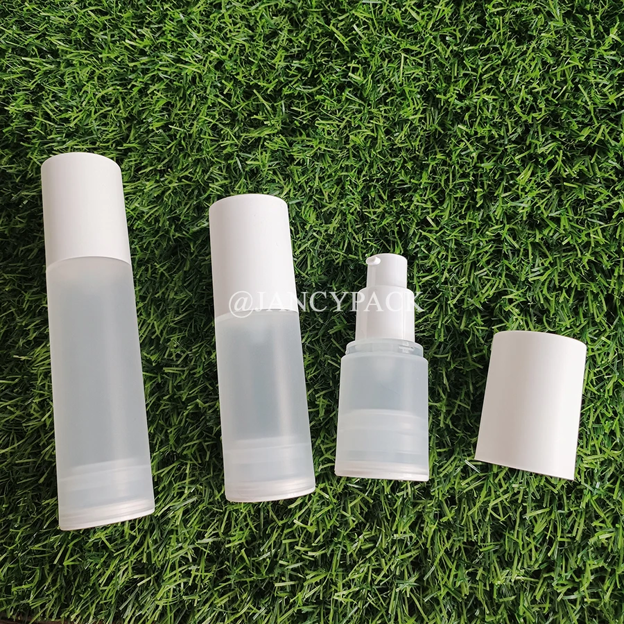 

10pcs 15/30/50ml Airless Dispenser Vacuum clear Frosted pp Plastic Skin Care Set Face Cream Lotion Pump Airless Pump Bottles