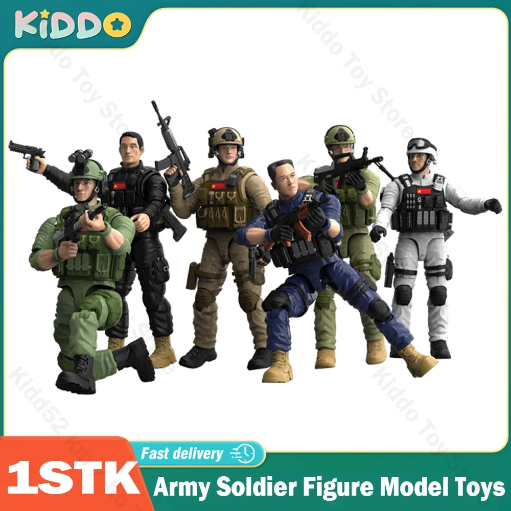 โมเดลทหาร 1STK ของเล่นข้อต่อขยับได้ ฟรีแอคชั่น โมเดล PVC ฟิกเกอร์โมเดล กล่องสุ่ม ของตกแต่ง ตุ๊กตาทหารเด็กชาย ของขวัญคริสต์มาส