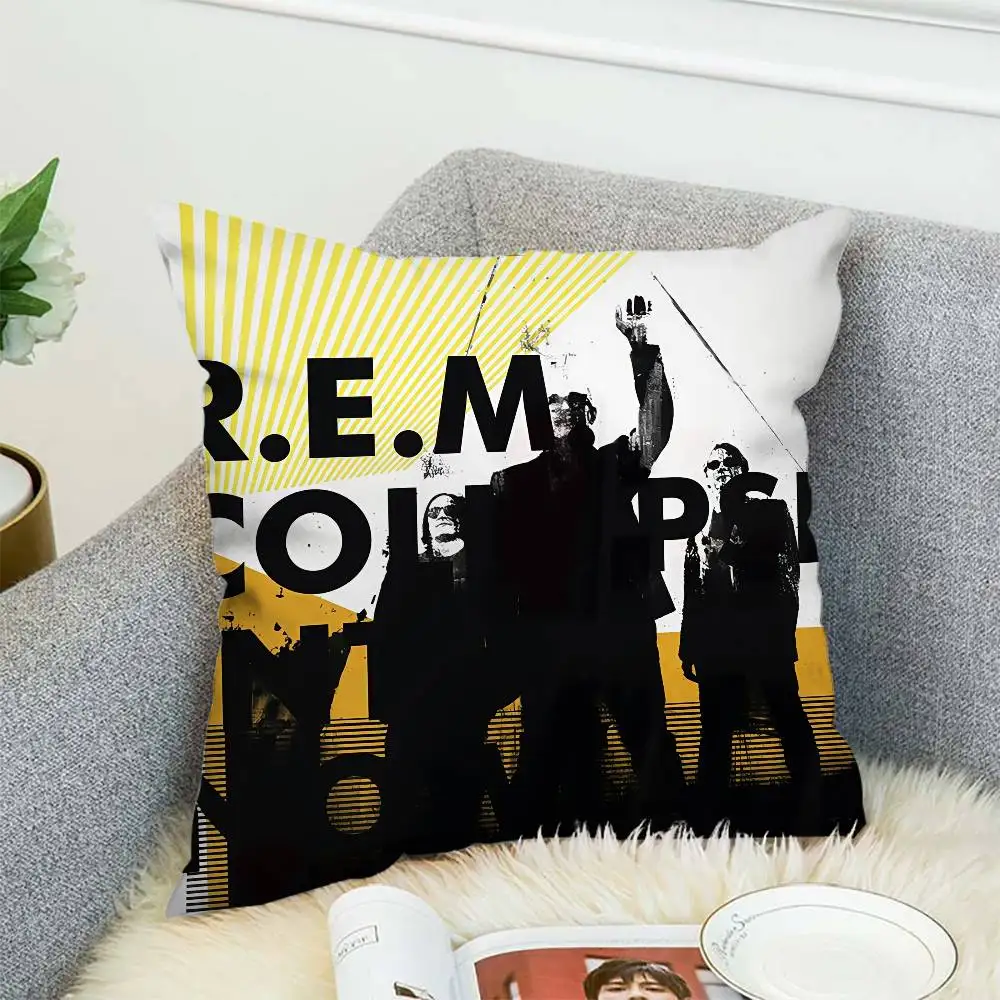 

R-REM Pillow Case Album Case Sofa Decorative Home Double-sided Printing Short Plush Cute Cushion Cover