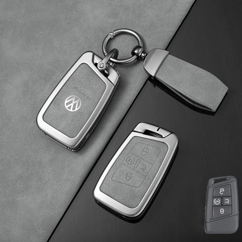 Zinc Alloy Car Smart Remote Key Shell Case Fob Cover For VW Volkseagen Passat B8 Magotan Auto Protector Keychain Accessories