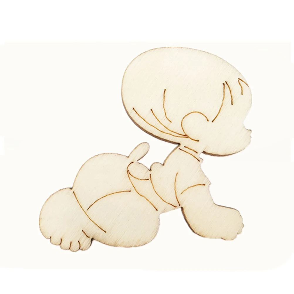 

10Pcs Wood Piece Creative Decor Prop Birthday Party Photo Shower Wedding Crafts Decoration Wood Piece