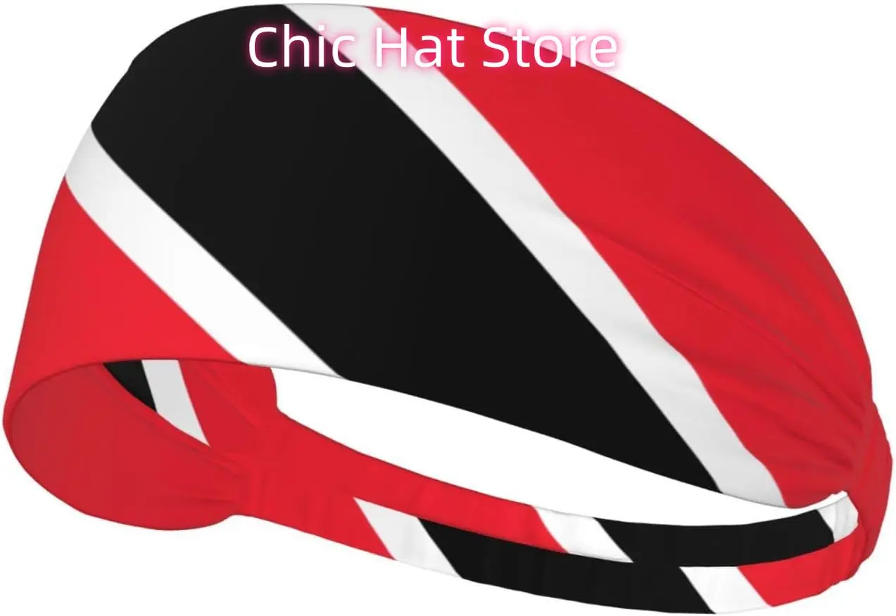 

Flag of Trinidad and Tobago Elastic Exercise Headband, Fitness Exercise Yoga Cycling Headband, Outdoor Sports Elastic Sweat-Abso