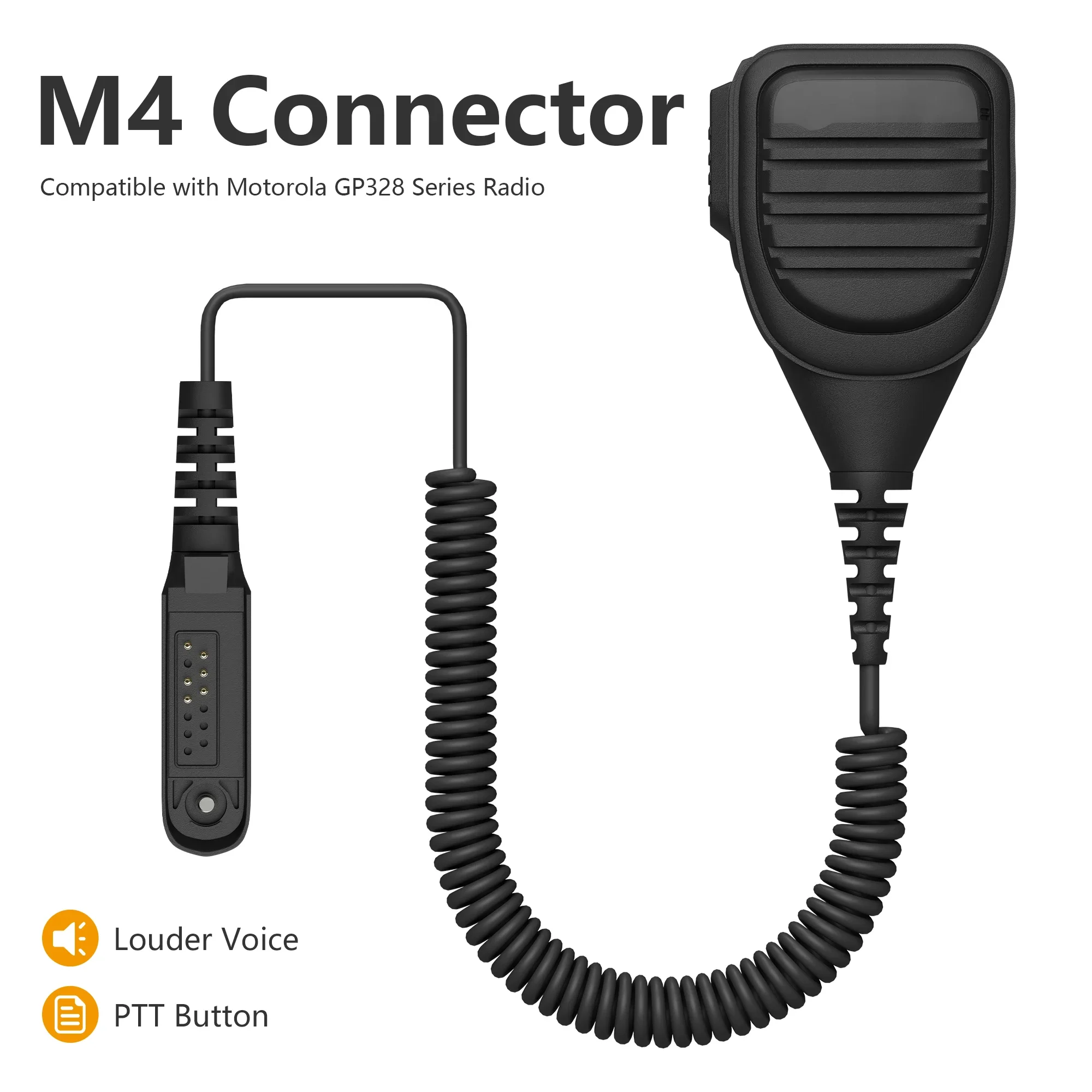 PMMN4021A Handheld PTT Speaker Microphone Compatible with Motorola GP328 GP338 GP340 GP360 GP680 Ptx760 Pro5150 Radios Accessory