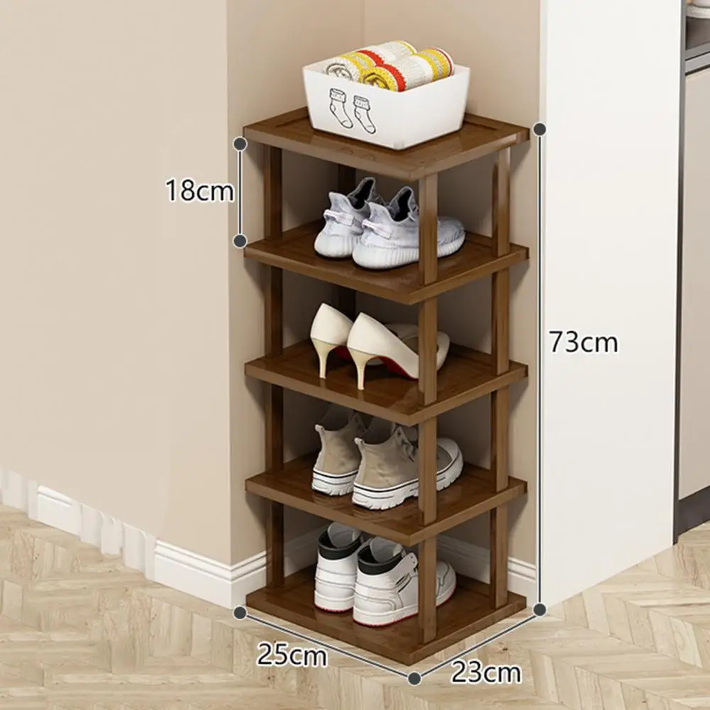 Tall Narrow Shoe Rack Dorm Shoe Stand Capacity Bamboo Shoe Rack 3/5/7 Layers for Home Dorm Bedroom Stable Organizer for Shoes