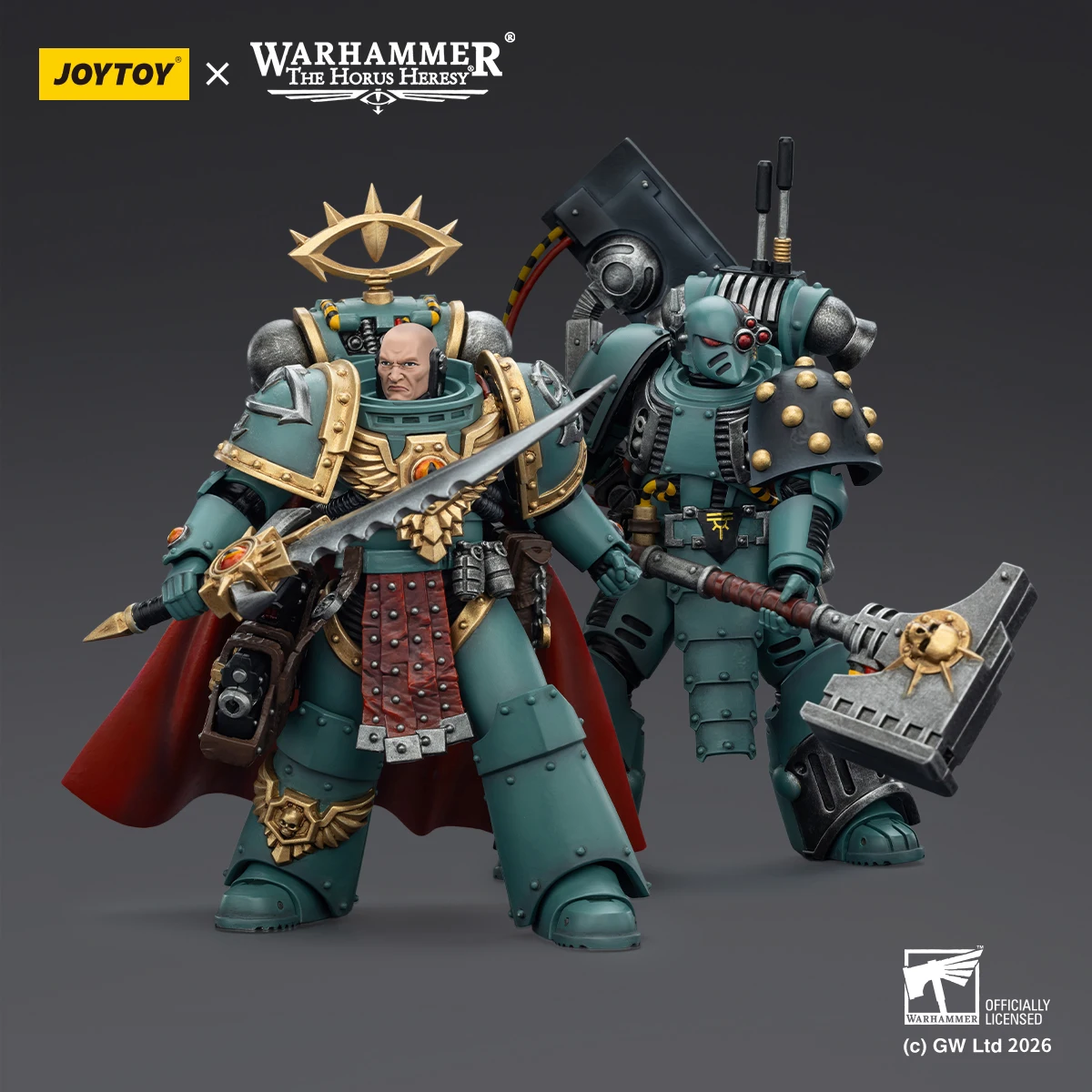 

【Pre-sale】JOYTOY Warhammer 40K Sons of Horus Tybalt Marr Captain of The 18th Company Siege Breaker 1/18 Action Figure