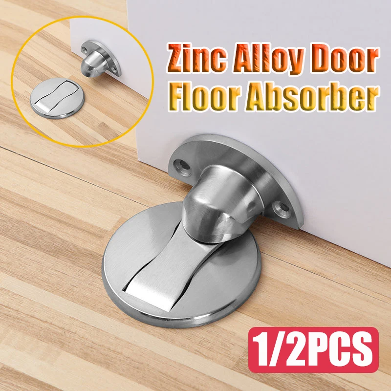 

Punch-free Anti-collision Invisible Strong Magnetic Zinc alloy Door Stopper Door Holders Catch Floor Mounted Nail-free Door Stop