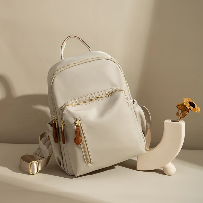 Casual Backpack Women Commute Bag Contrast Color New Fashion Trend Leisure Travel Bags Waterproof Oxford Cloth Laptop Back-bag