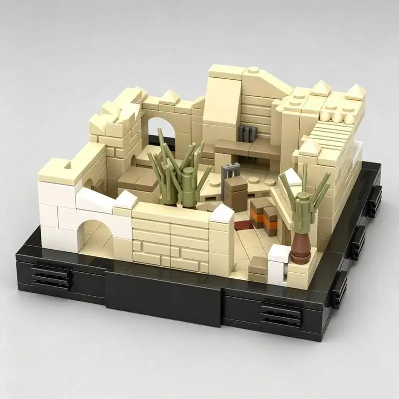 441PCS Mirage Bombsite A Counter Strike Game Map Model MOC Custom Puzzle Architecture Building Blocks Assembly Toy Gaming Gift