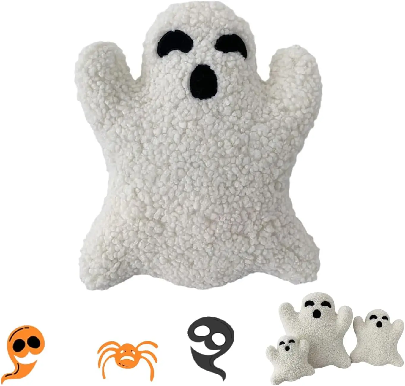 Ghost , Cute Ghost Plush Ghost Shaped , Ghost Decorative Throw , Ghost Spooky Pillows, Ghost Stuffed Animal for Sofa Bed  Party