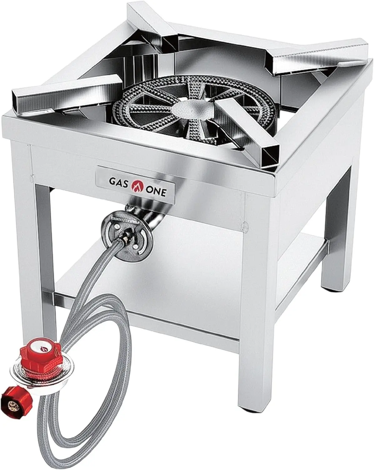 Stainless Steel Propane Burner with Adjustable Regulator for Outdoor Cooking and Turkey Frying