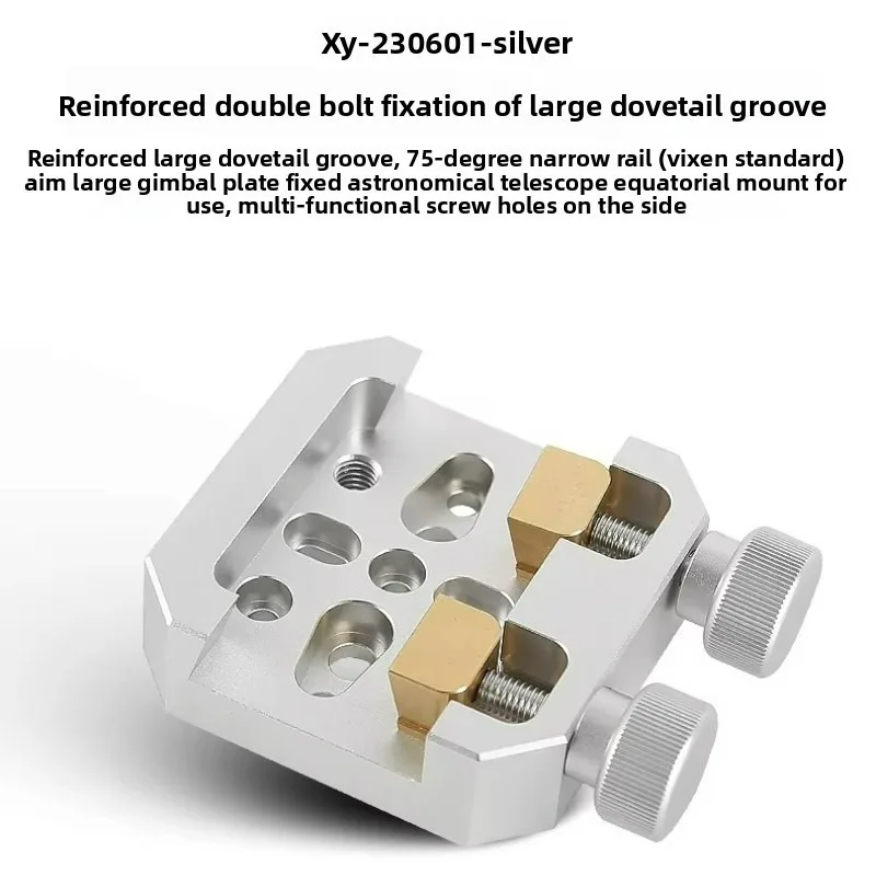 75 Degree Reinforced Double Fixed Large Hatchet Slot Telescope Accessory for Equatorial Instruments Astronomical Observing Tools