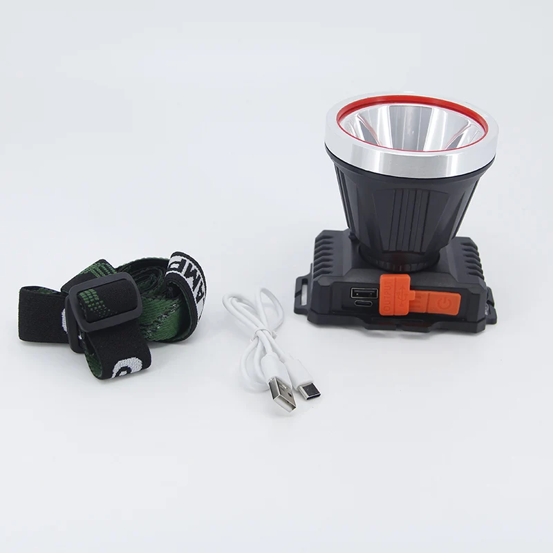 powerful  LED Headlamp white light senser Rechargeable USB Miner Lamp headlight head torch Working with battery Camping Fishing