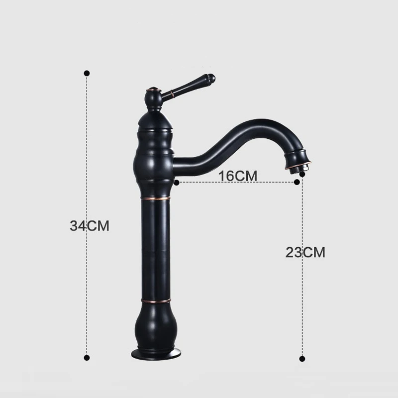 Antique Brass Basin Faucet Vessel Sink Faucet Deck Mounted Cold Hot Water Mixer Tap Bathroom Faucet Single Hole Taps 4 Colors