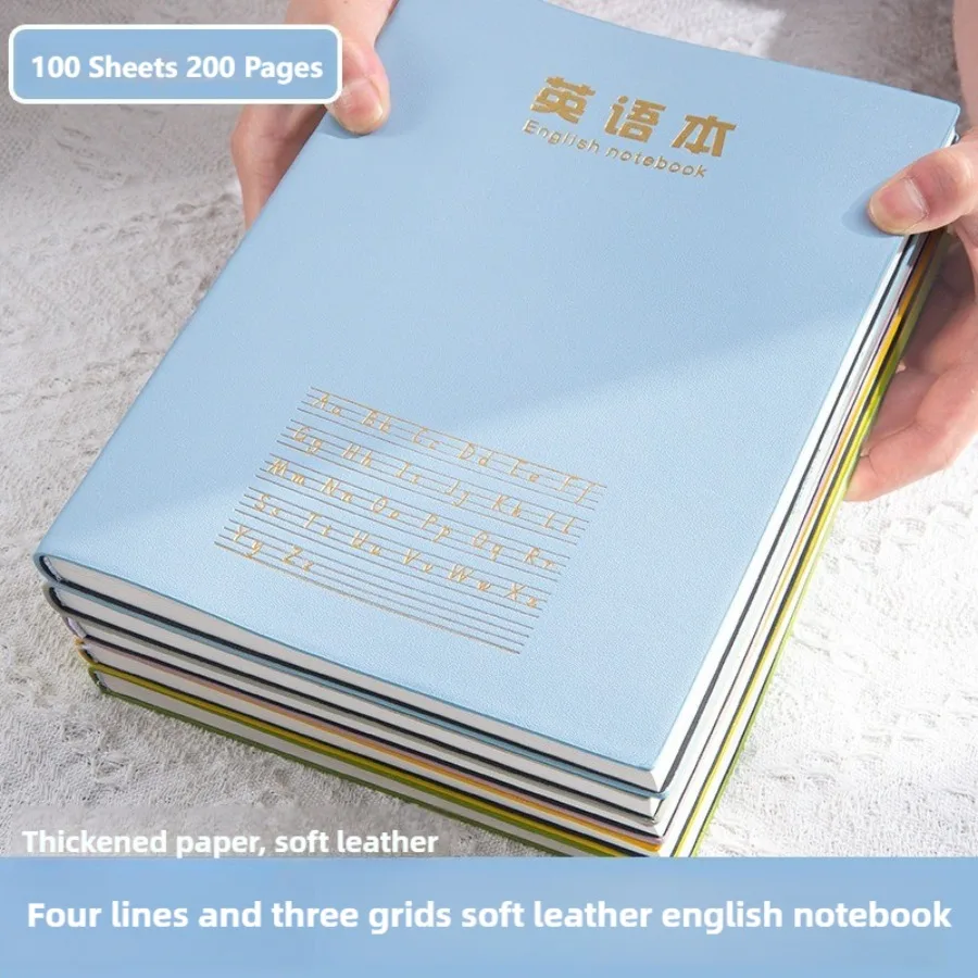 大きな厚いb5サイズの四行三方眼英語語彙帳、学生の単語課題、教室のノート、英語ノート