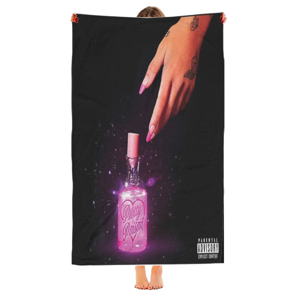 Quick Drying Beach Towels Nessa Barrett Pretty Poison Oversized 30x60inch Printing Towel Super Absorbent Pool Towel Blanket