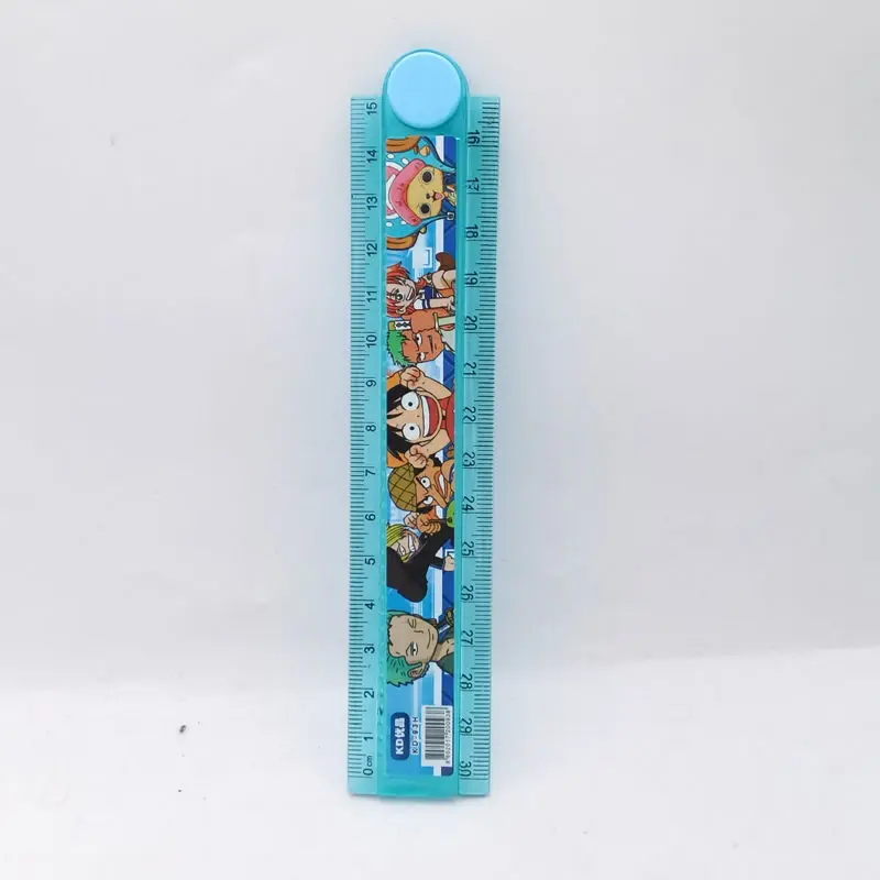 One Piece Luffy Folding Ruler Cartoon Anime Children Student Multi-function Ruler Stationery for School and Office Supplies Gift