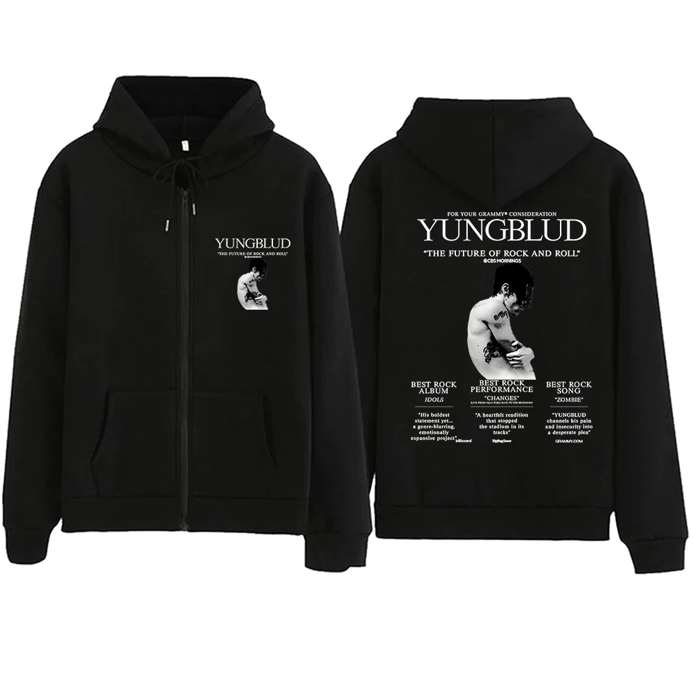 

Худи-кроп-топы Yungblud Music Tour 2026 для мужчин и женщин, пуловеры в стиле Харадзюку, толстовки с длинным рукавом, уличная одежда