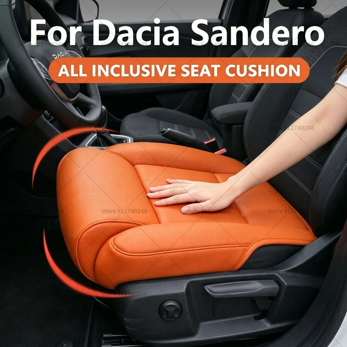 

Подушка-удлинитель для ног Dacia Sandero, подушка для поддержки бедер, из пены с эффектом памяти, кожаная, аксессуар для интерьера автомобиля