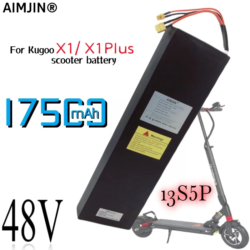 X1 18650 литий-ионный аккумулятор 13S5P 48 В 17,5 Ач для Kugoo X1 JOYOR F5S +/G5/GS5/X5S/Y5S аккумулятор для электрического скутера